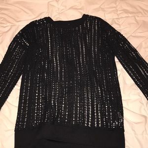 see through black long sleeve
